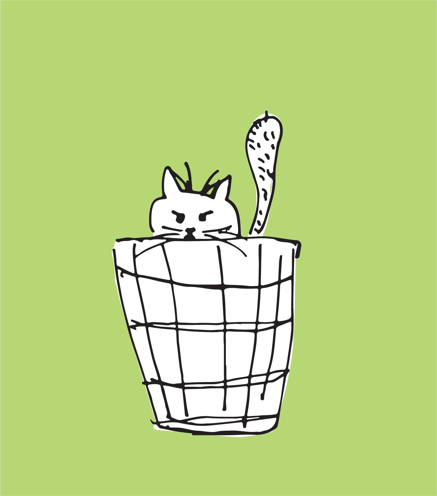 Grump Cat in the Basket