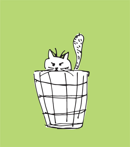 Grump Cat in the Basket